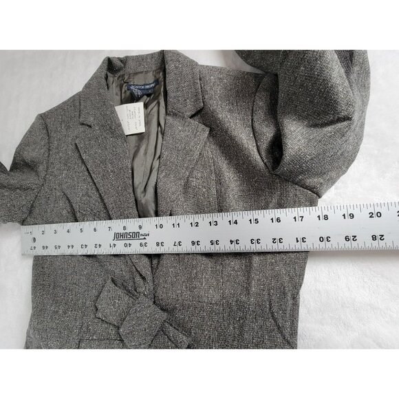 Boston Proper Women's Single-Breasted Polyester Blend Casual Blazer Gray 6 NEW - Picture 7 of 8